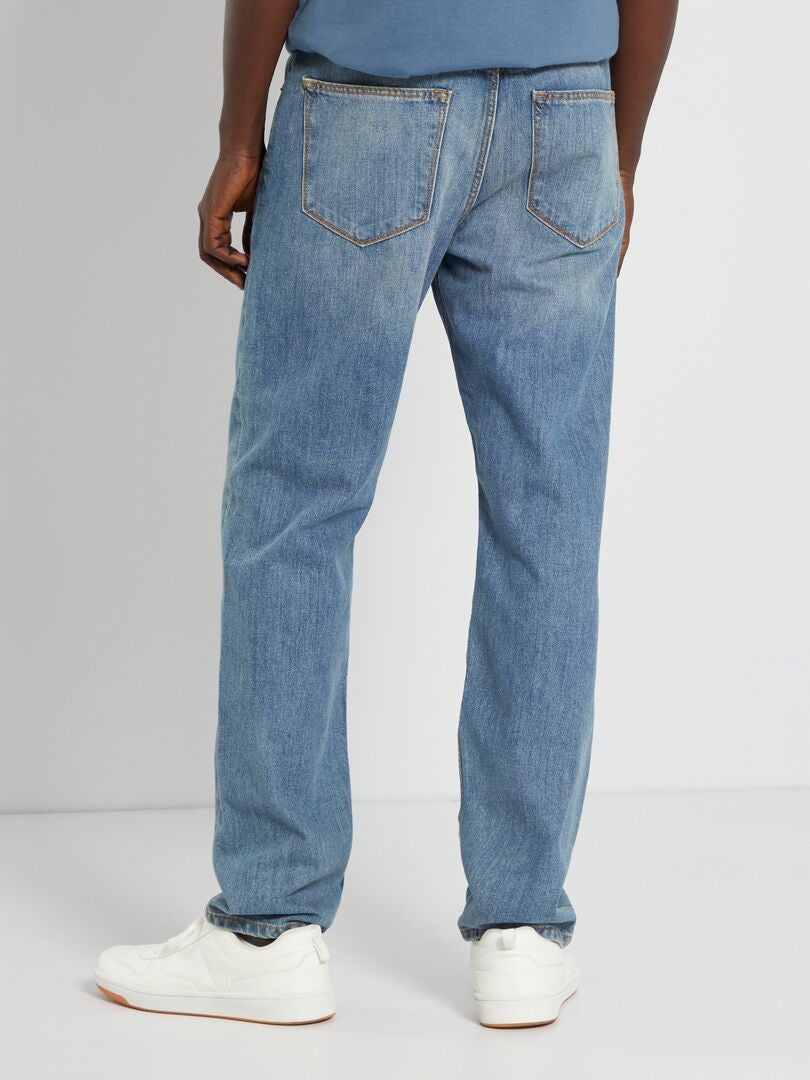 Calça jeans de corte regular - tamanho 32 - cor pedra
