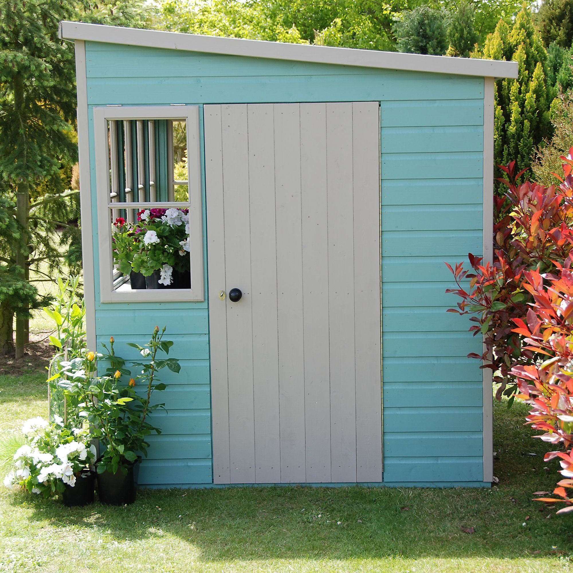 Desconto por tempo limitado: Casinha de jardim de madeira Sun Pent, 3m x 3m