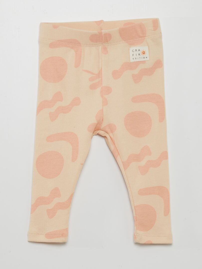 Bedrukte leggings - Grafik Edition - BEIGE