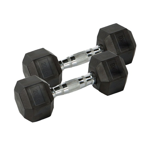 Hantle sześciokątne Deluxe Fitness 20 kg (para)