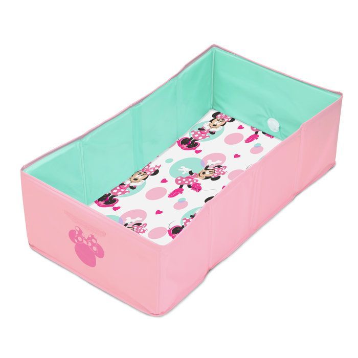 DISNEY BABY - MINNIE, Vaschetta da bagno pieghevole per neonati - Portatile - Rivestimento impermeabile - Facile da pulire - Facile da svuotare