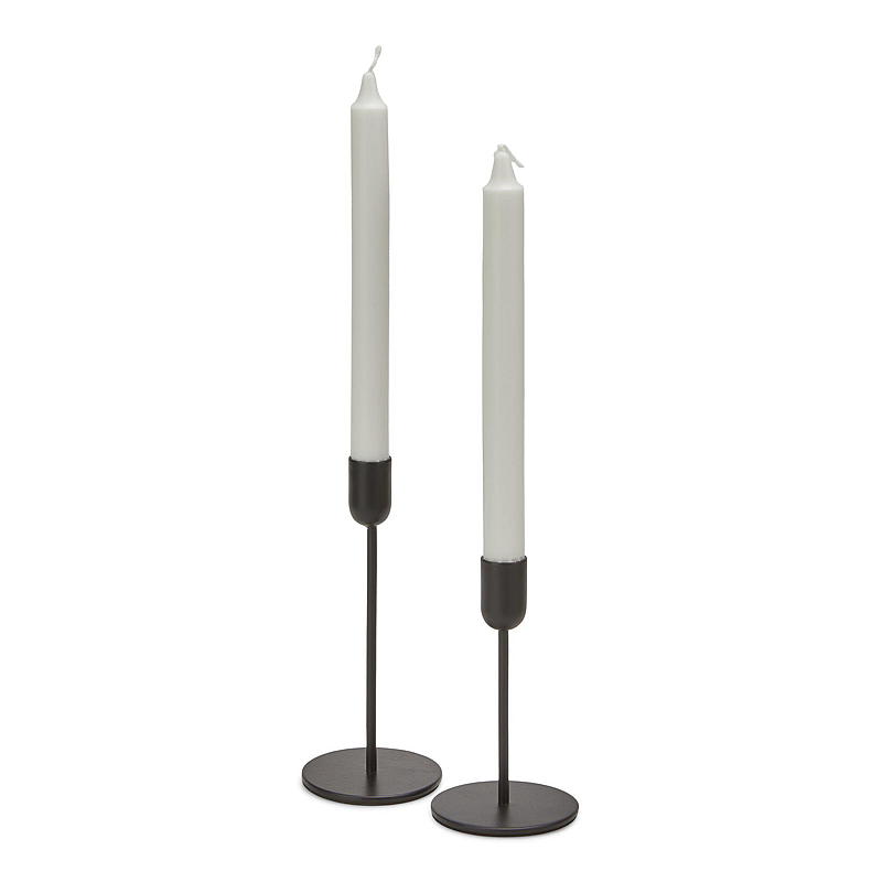 Home Crown ljusstake 8x14 cm metall svart