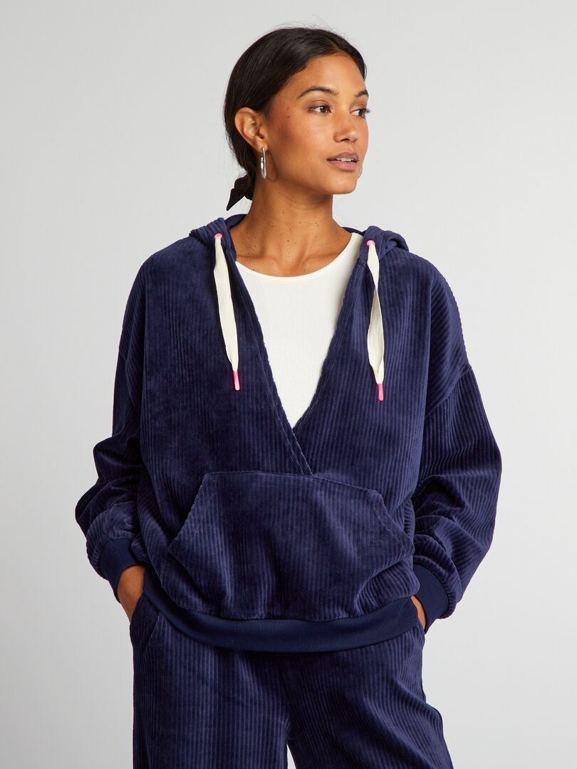 Corduroy sweatshirt - blauw