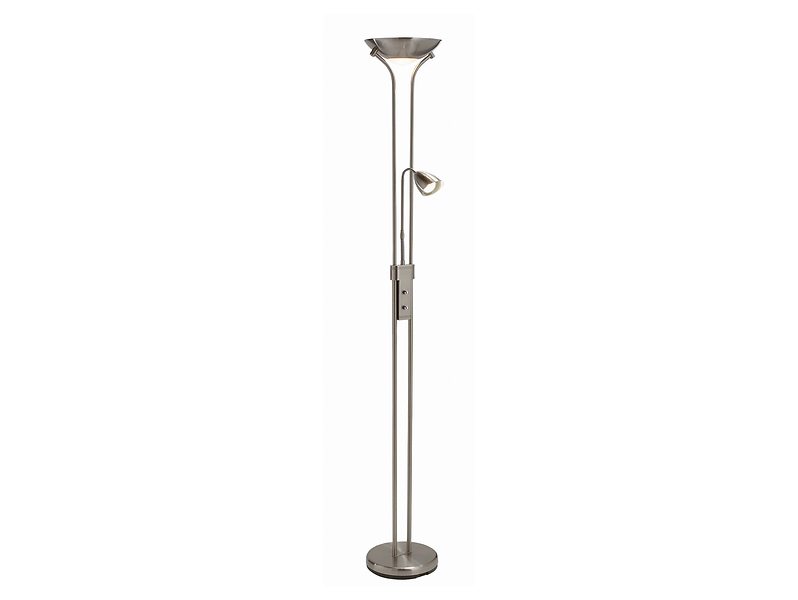 Lampa podłgowa Detroit metalowa srebrna
