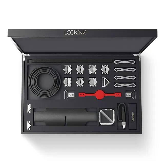 Conjunto de sujeción y bondage Lockink negro