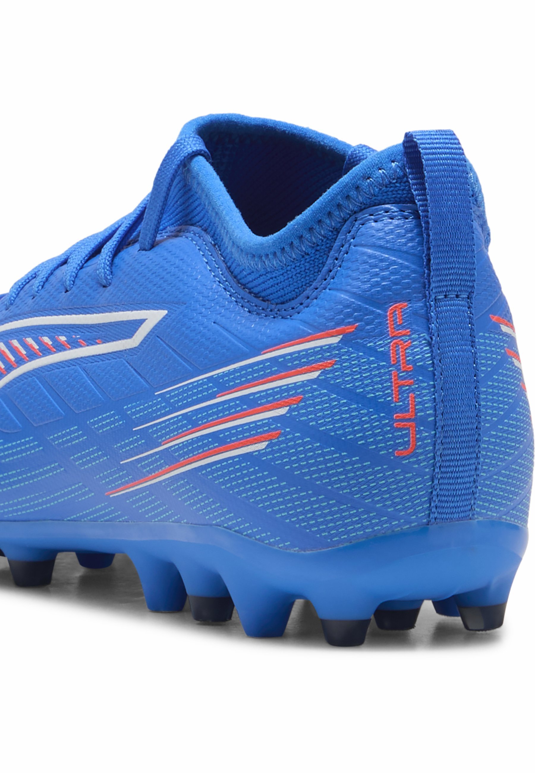 Buty piłkarskie Puma Firm-ground - ultraniebieskie/puma białe/świecące czerwone