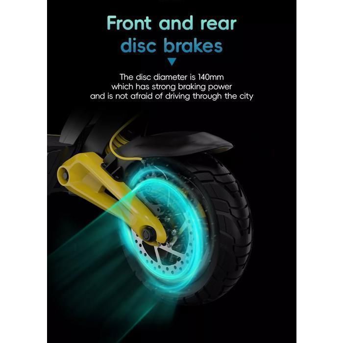 OOTD S10 - Foldable Electric Scooter - Motor 1400W - 48V 20AH - Range 70KM - 55KM/H - 10'' Tires - APP E-Scooter