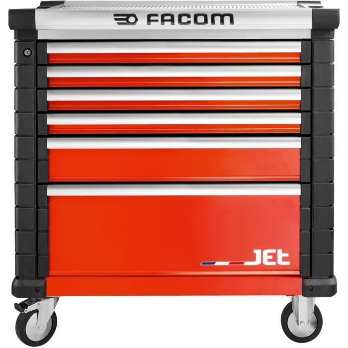Carrello da officina vuoto FACOM JET - JET.6M4A - 6 cassetti - 4 moduli per cassetto - Rosso
