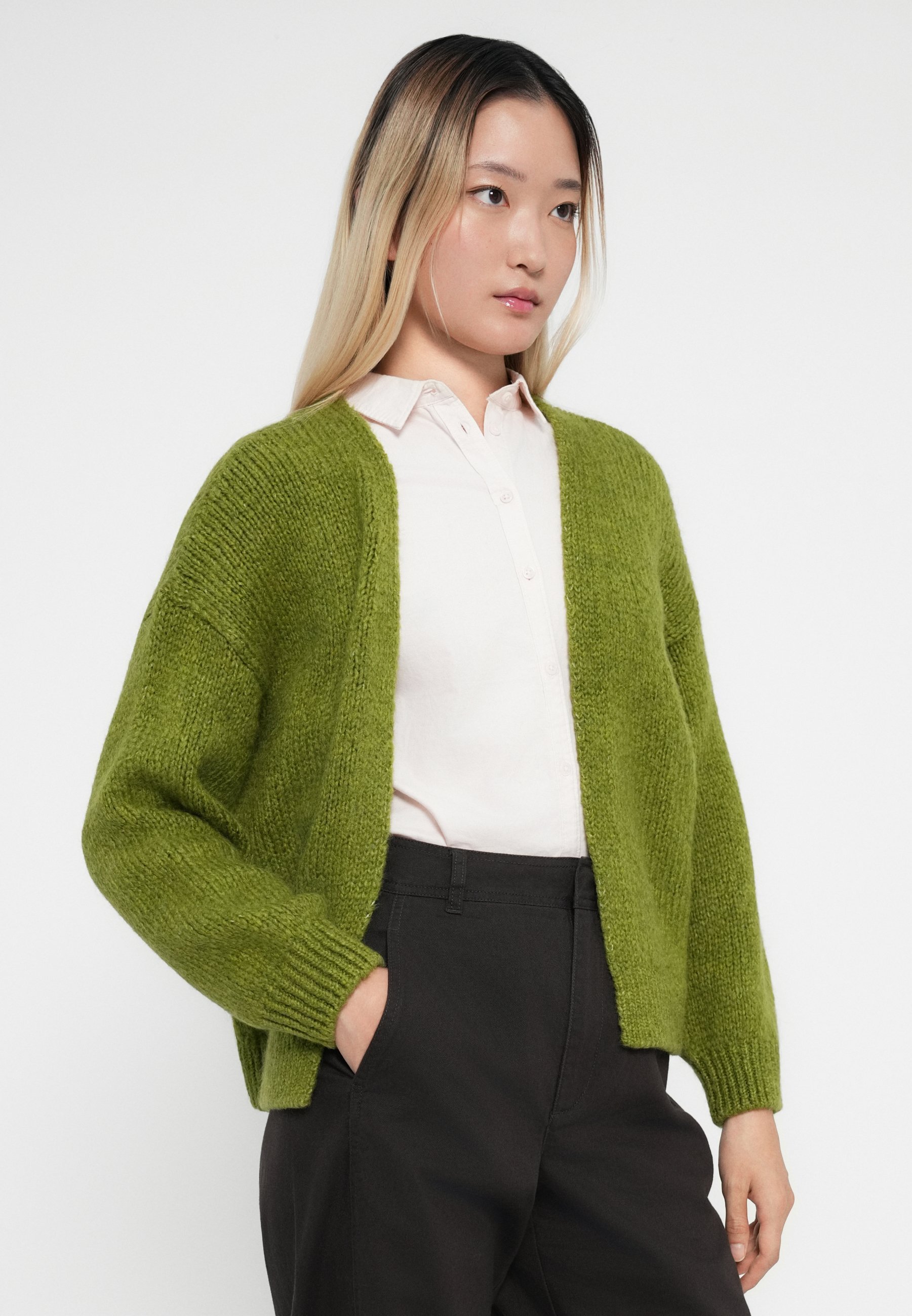 JDY JDYDINEA CARDIGAN SOLID - Cardigan - fern