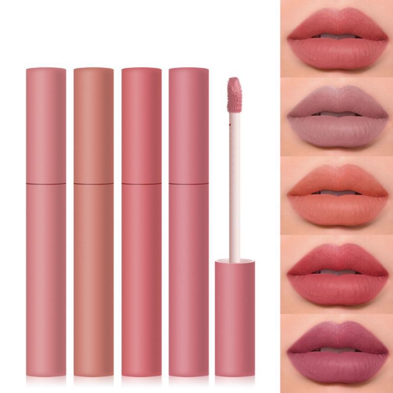 12 Couleurs Gloss à Lèvres Mat Velours Waterproof Non-tracant Rouge à Lèvres Longue Tenue Teinte à Lèvres Maquillage Cosmétique pour Femmes TSLM1