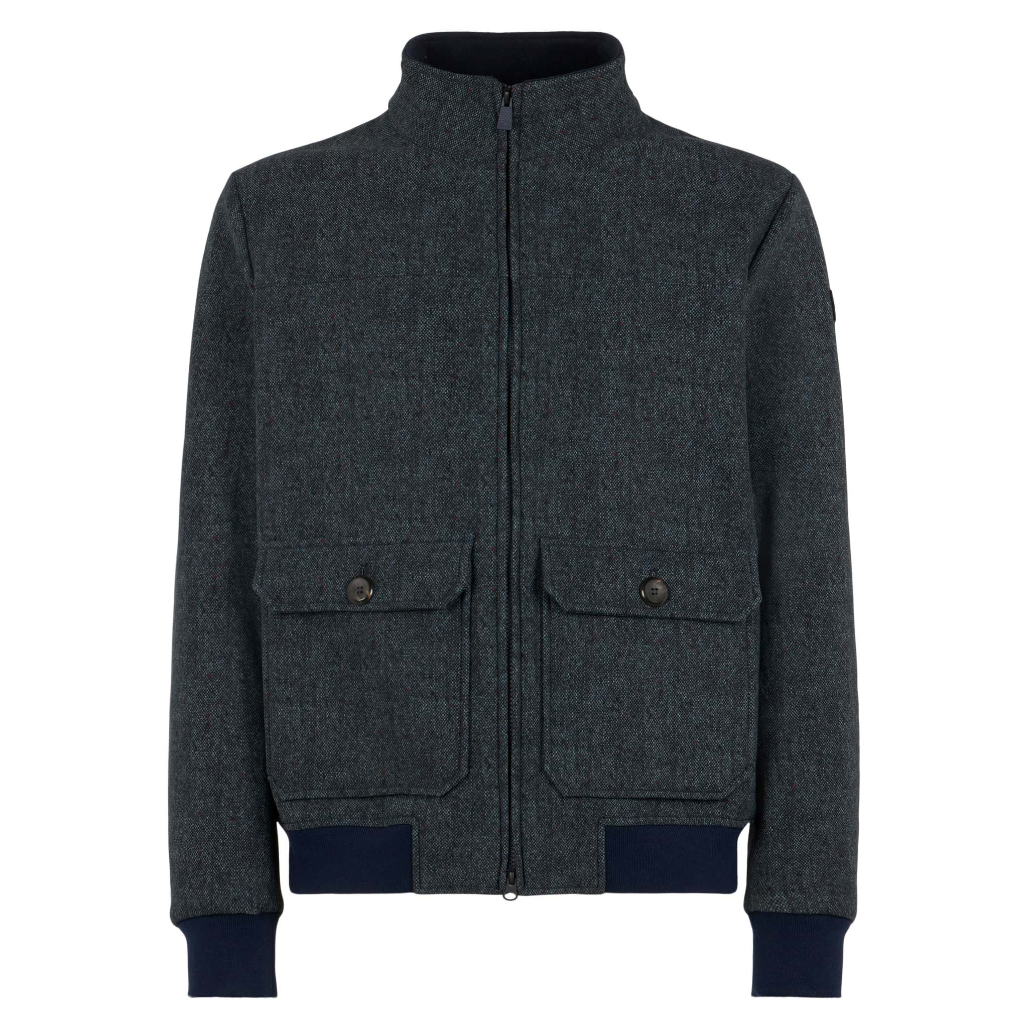 Heren thermojas in blauw gemêleerde kleur