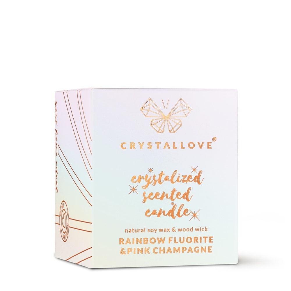 Crystallove Rainbow Fluoritt Soyalys & Champagne - 1 stk