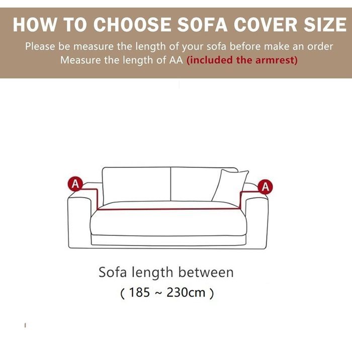 Funda elástica para sofá - OTBACT - 3 plazas - Impermeable - Resistente a los arañazos - Resistente al polvo