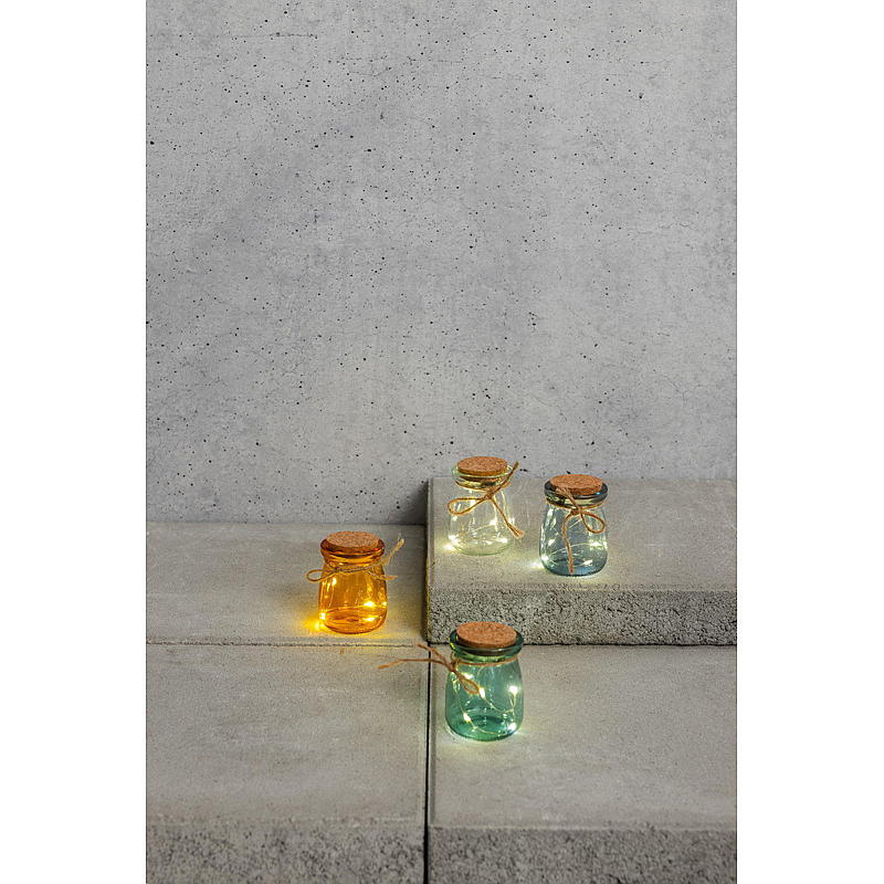 Hjem Glaskrukke med 5 LED-lys