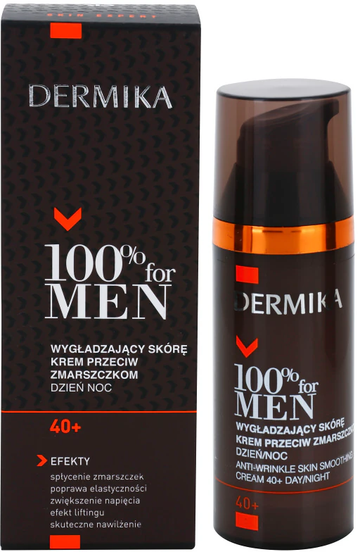Dermika 100% para Homens, creme suavizante antirrugas 40+