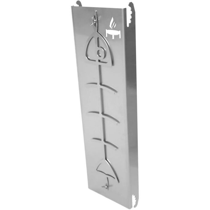 Flame-grilled salmon board - stainless steel - fireproof stainless steel - accessory for braziers and barbecues