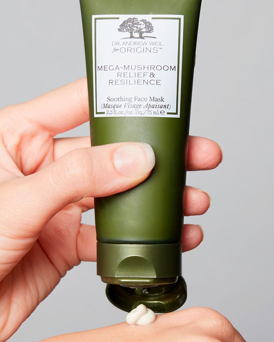 ORIGINS DR. ANDREW WEIL PENTRU ORIGINS™ MEGA-CIUPERCI MĂSCĂ CALMANTĂ PENTRU ALINARE ȘI REZISTENȚĂ