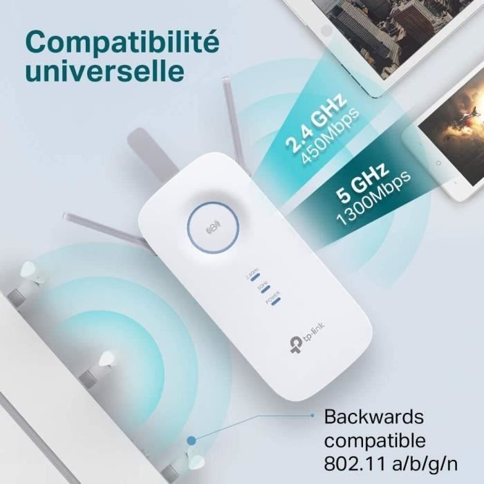 Potente ripetitore WiFi AC1750 Mbps - TP-Link RE450 - Dual Band - Compatibile con tutti i router