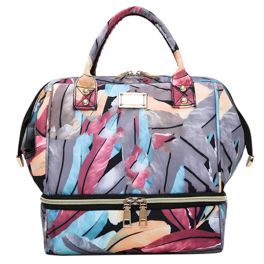 Borse mamma per donna, borsa fasciatoio ricaricabile, borsa a mano di grande capacità, borsa a tracolla per allattamento, zaino