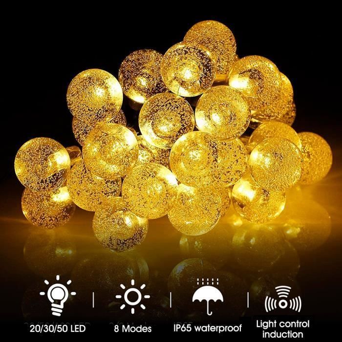 Guirlande lumineuse - MIOLOE - 6.5M - 30 LED - Blanc chaud - Étanche IP65 - 8 Modes