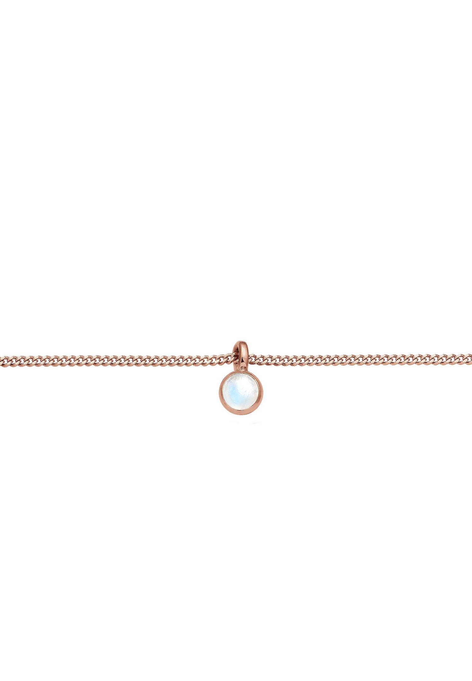 Elli Femmes Choker Pendentif Géo avec Pierre de Lune en Argent Sterling 925