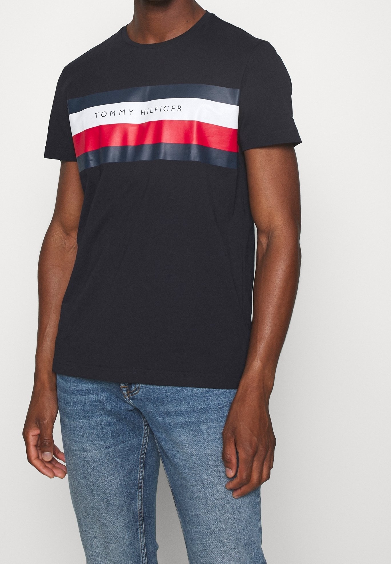 Tommy Hilfiger T-shirt met print - donkerblauw