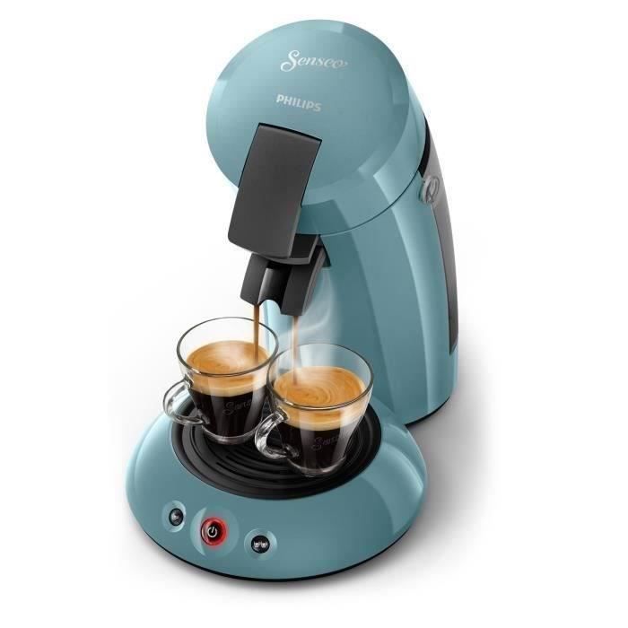 Philips HD6553/21 Original Senseo Pod Coffee Machine, Aroma Booster, Blue Grey + 32 Senseo Espresso Brazil Pods