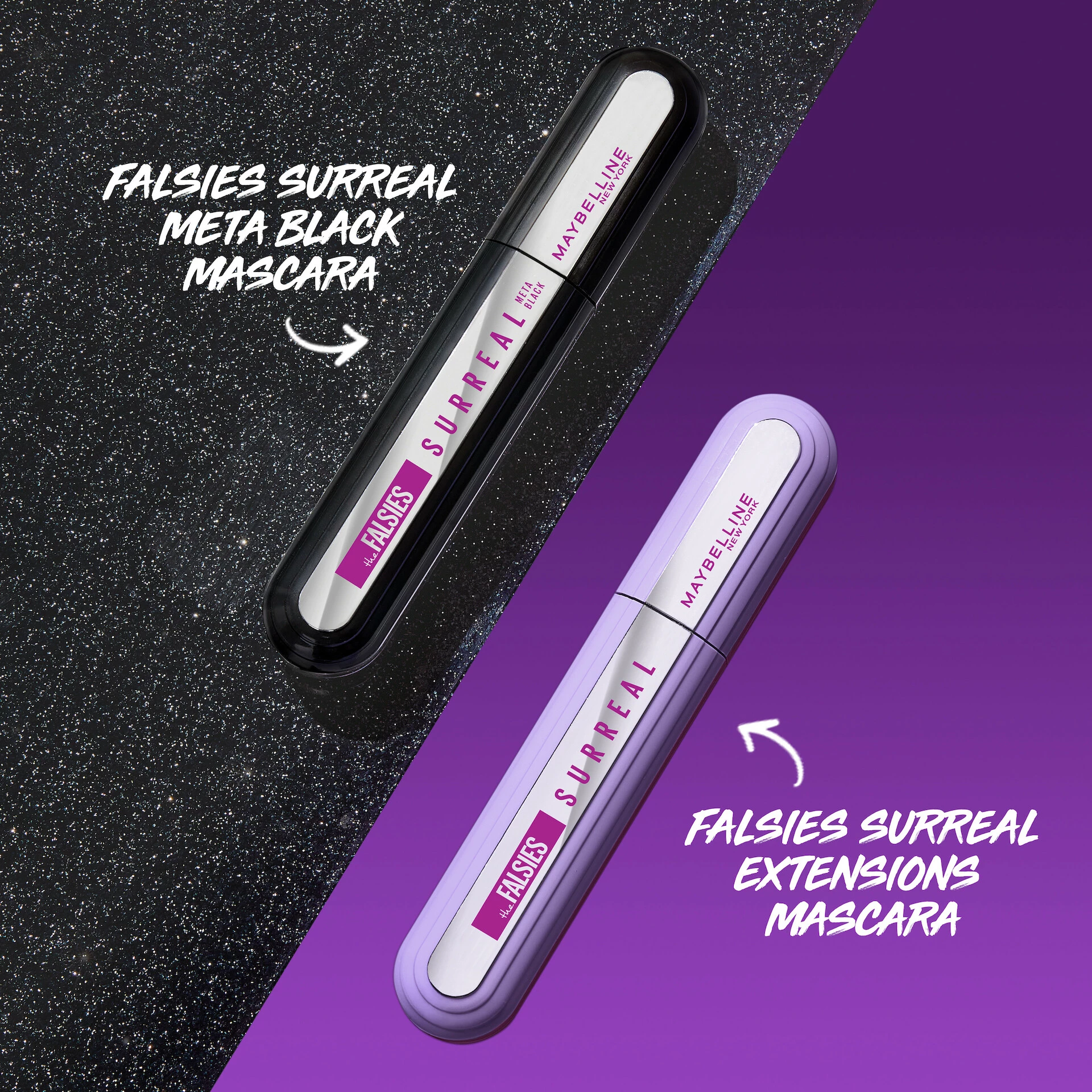 Rimel Falsies Surreal Extensions Meta Black - Maybelline