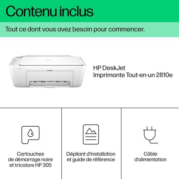 HP DeskJet 2810e All-in-One Color Inkjet Printer - 3 months of Instant Ink included with HP+