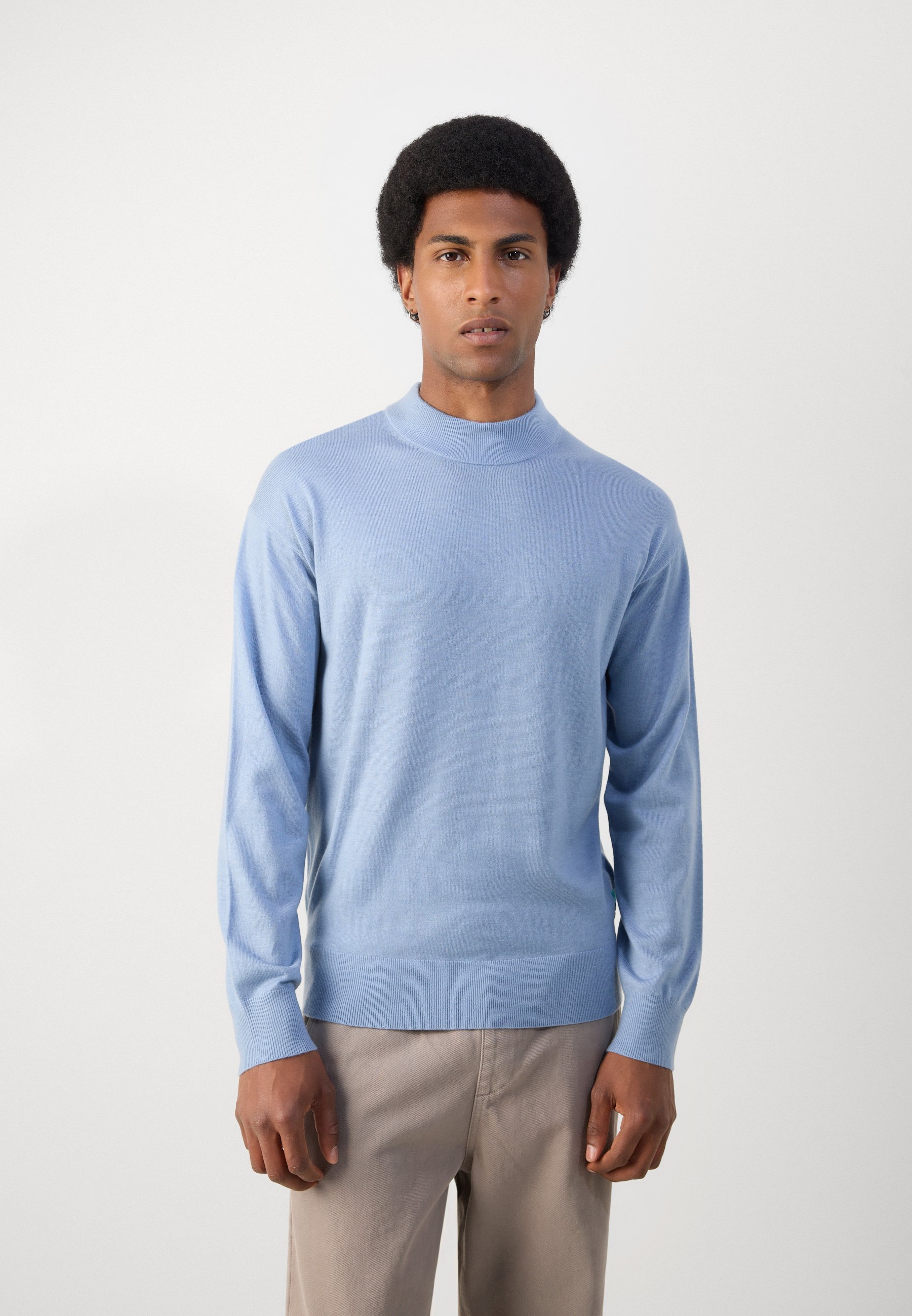 SCOTCHT & SODA SEASONAL CORE DROPPED SHOULDER MOCK NECK - Svetr - black