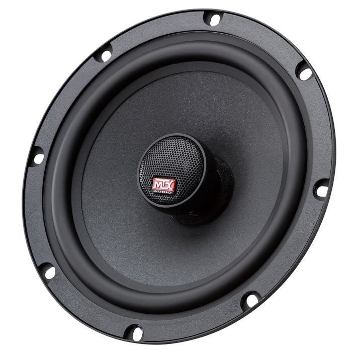 Altavoces coaxiales para coche MTX TX465C de 2 vías, 16,5 cm, 80 W RMS, con 4 conos de pulpa de celulosa.