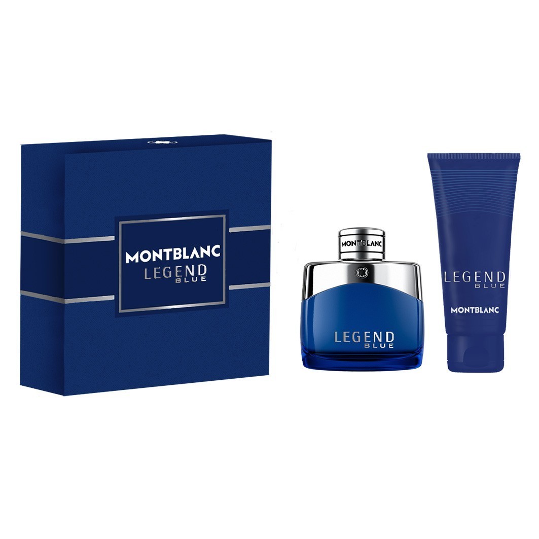 Komplet dišav Montblanc Legend: Montblanc Legend Blue Eau de Parfum 50 ml + gel za prhanje 100 ml – 1 kos
