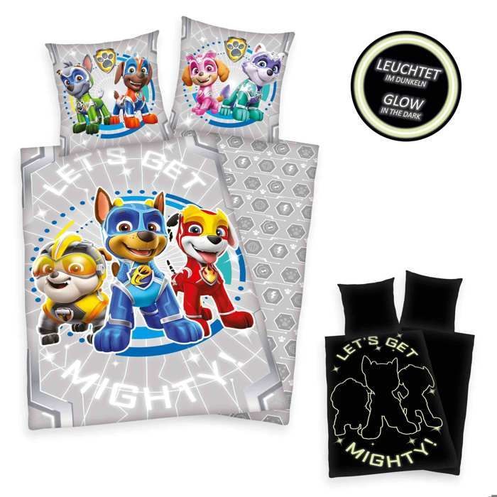 Bedding - HERDING - Glow in the dark - Grey - Removable cover - 1 person