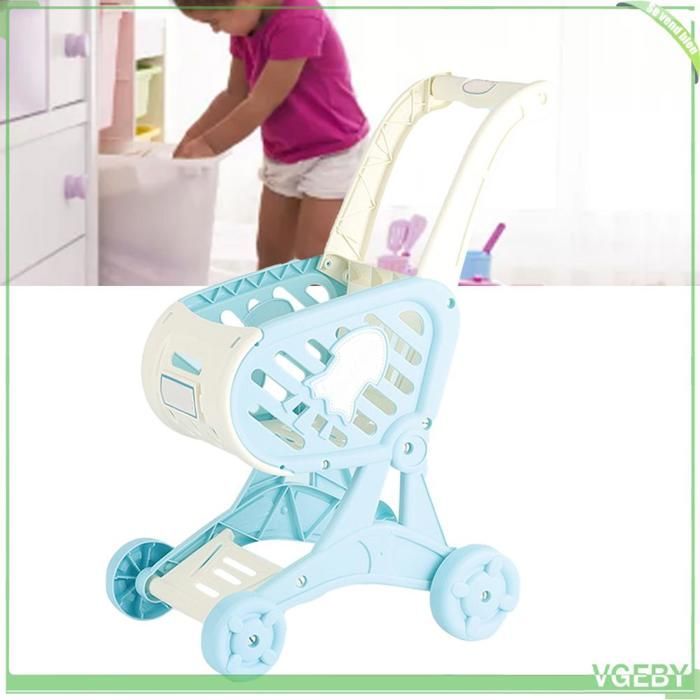 Carrello della spesa per bambini Fafeicy, giocattolo, carrello da supermercato, tappetino per la cura del bambino, blu