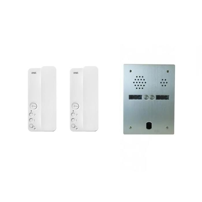 URMET 2-row intercom kit with 2 handsets (collective)
