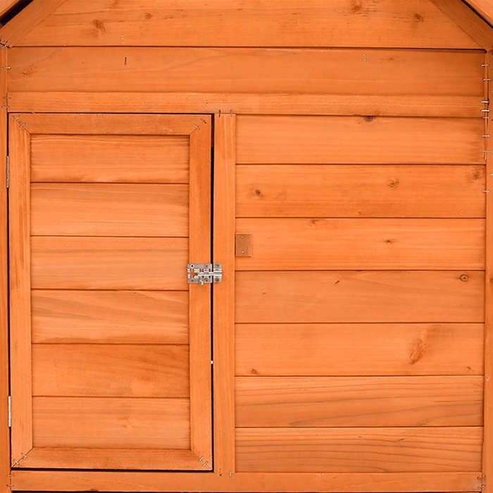 Gallinero vidaXL de 152x96x110 cm, de madera maciza de abeto.