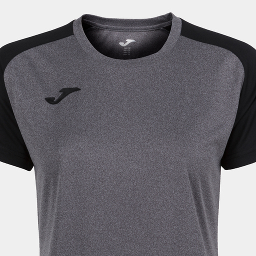 Camiseta Manga Corta Joma Academy Iv Gris Melange Negro