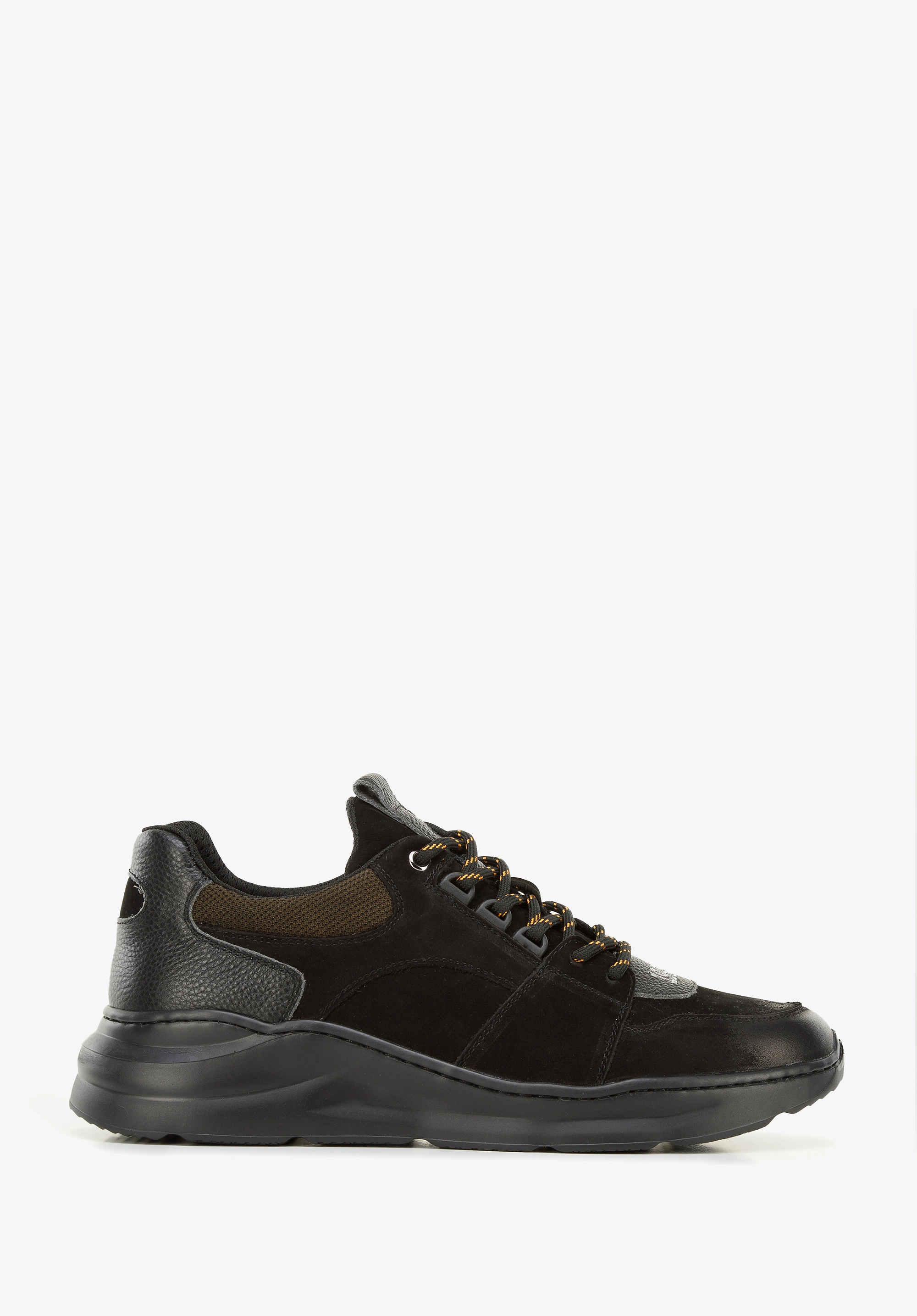 Męskie sneakersy na lekkiej podeszwie czarne