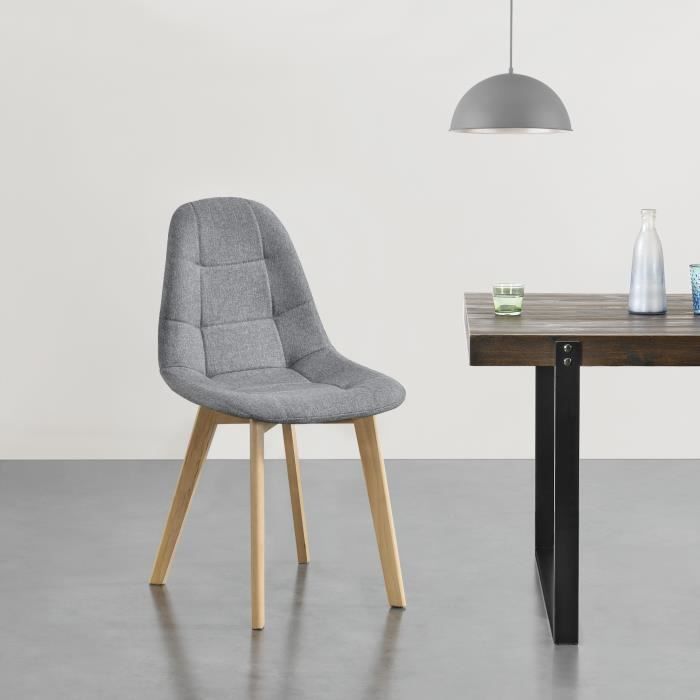 Set di 6 sedie da pranzo Kopparberg, 86 x 53 x 47 cm, grigio chiaro.