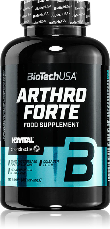 Tablety výživového doplnku BioTechUSA Arthro Forte podporujúce tvorbu kolagénu