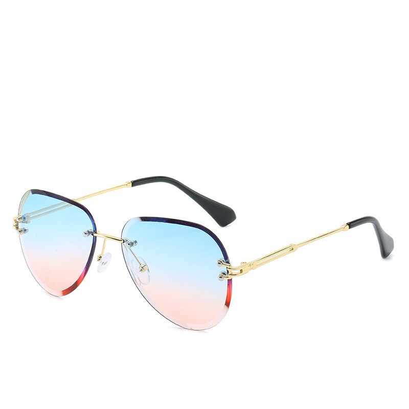 Modische, randlose Vintage-Sonnenbrille für Damen – Luxus-Sonnenbrille für Damen