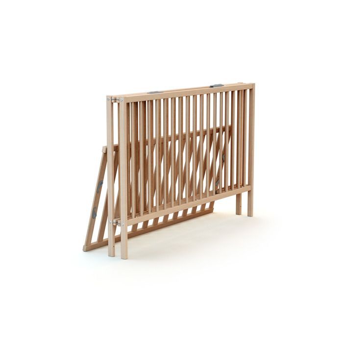 Berço dobrável para bebê - 60 x 120 cm - WEBABY - FLEX - Faia natural