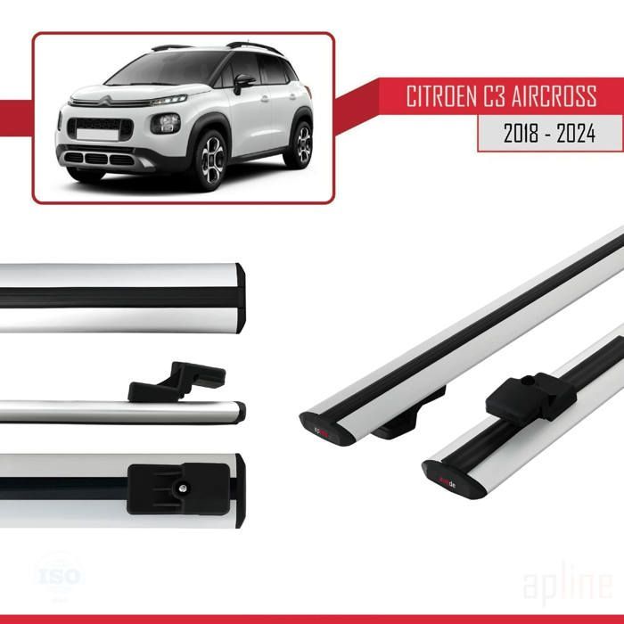 Barras de techo - Citroën - C3 Aircross - Modelo BASIC - Aluminio - Gris