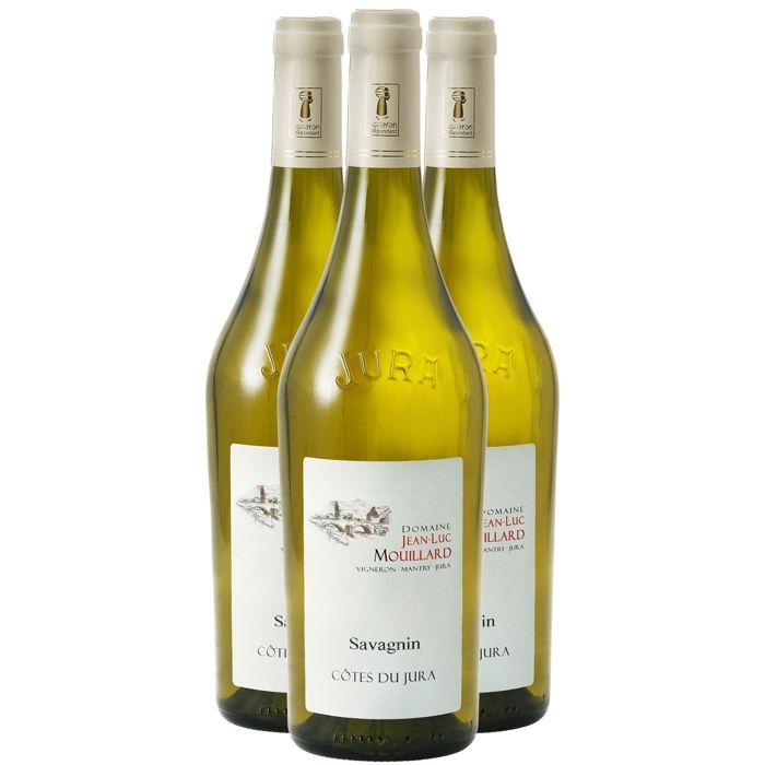 Domaine Jean-Luc Mouillard Côtes du Jura Savagnin 2022 - Vino blanco del Jura (3x75cl)