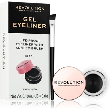 „Makeup Revolution“ gelinis akių pieštukas su šepetėliu 3 gr 3 gr