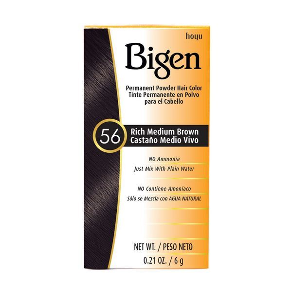 Bigen permanentā pulverveida matu krāsa - piesātināti vidēji brūna