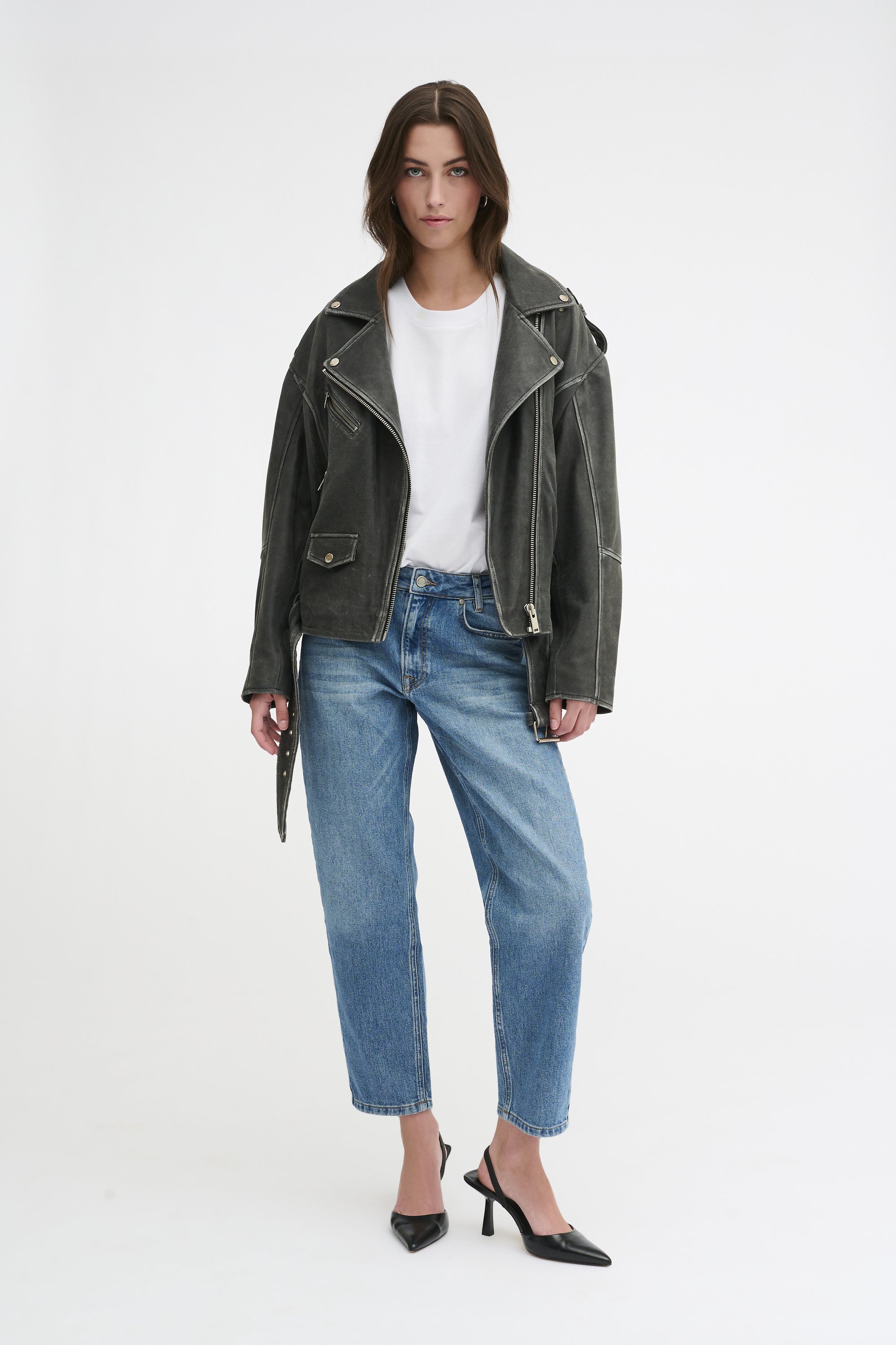 Meine unverzichtbare Lederjacke – mittelgraue Retro-Waschung