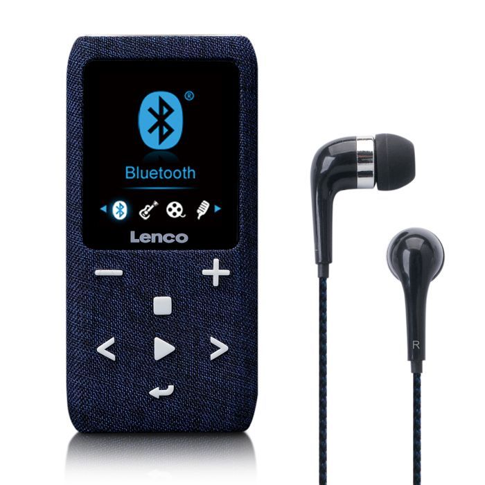 Lenco Xemio-861BU - Leitor de MP3/MP4 com Bluetooth® e entrada para cartão micro SD de 8 GB - Azul