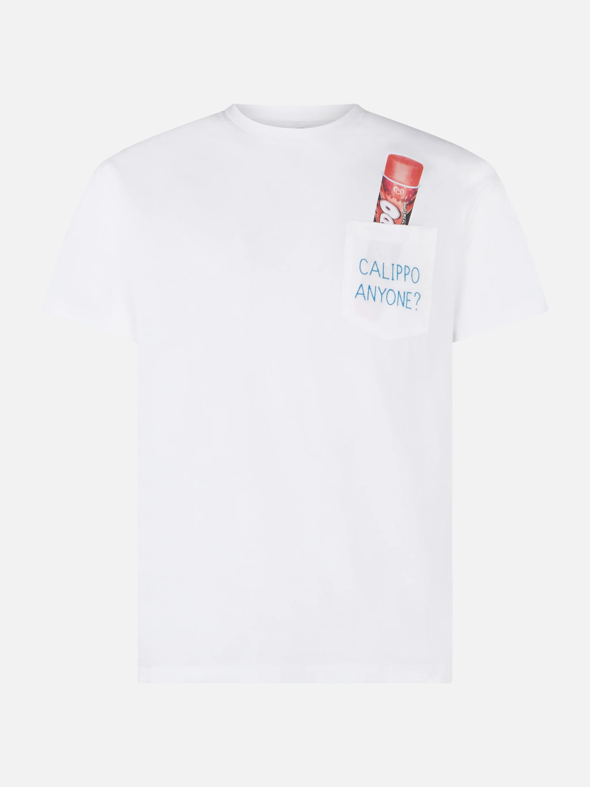 T-shirt in cotone con ricamo Calippo Anyone?| Algida® Edizione Special