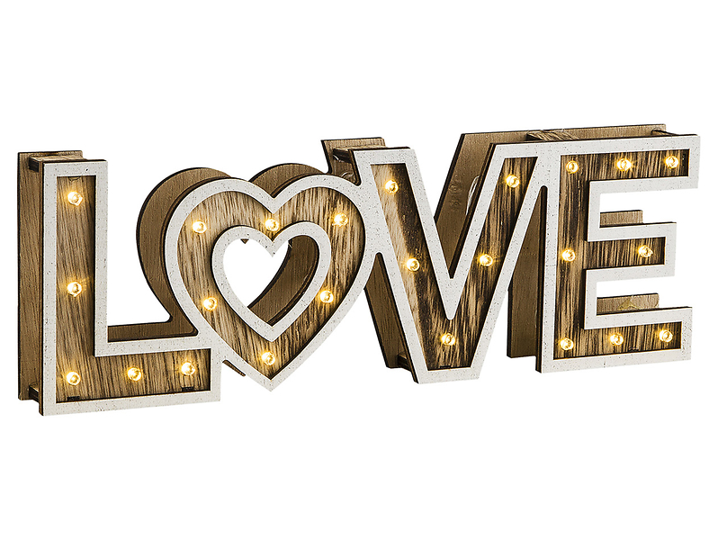 Lampa stołowa Love LED brązowy